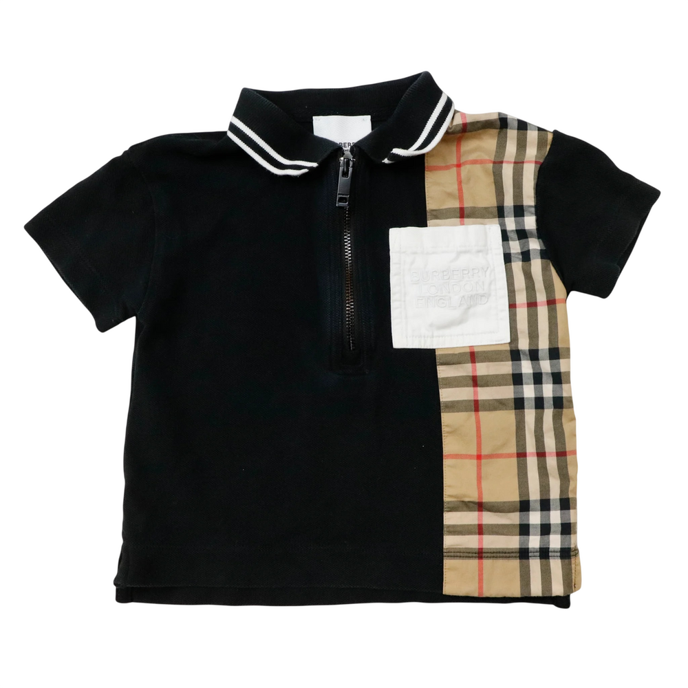 Vintage Burberry Baby Polo Black With Zipper Size 18M 86CM